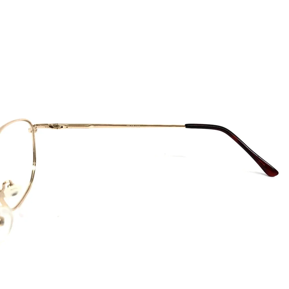 Shiny Gold Aviator Eyeglasses Frames P-115 GOLD Aviator Wire Rim 55-15-140